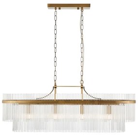 Lustră pe lanț Endon 112573 MARIETTA 4xE14/6W/230V alamă/transparent