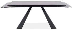Masa extensibila Salvadore Ceramic gri ANTHRACITE/negru mat L160-240 cm