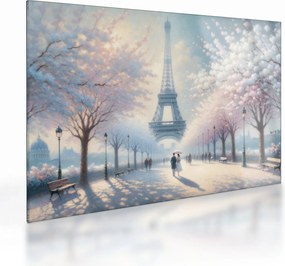 Tablou pe sticlă - Pictură din Paris (70x50 cm)
