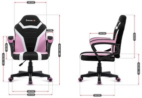 Scaun gaming pentru copii Rover 1 (negru + roz). 1087539