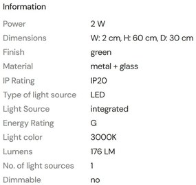 Aplica de perete LED design decorativ Enigma verde