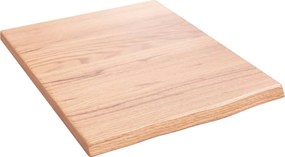 vidaXL Blat de baie, maro deschis, 40x50x2 cm, lemn masiv tratat