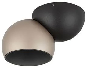 Spot LED aplicat aluminiu LUSA negru/champagne