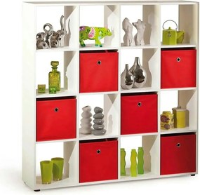 Biblioteca COBOTO 16, alb, PAL laminat, 139x33x144 cm