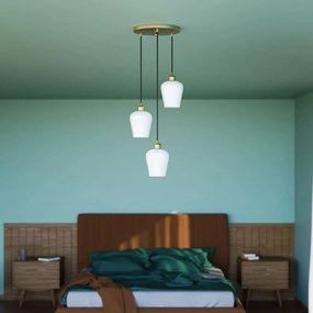 Lustra design italian din alama si sticla Talis