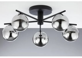 Jupiter 2048 - Plafonieră aplicată PRATO, 5xG9/14W/230V, negru/gri fumuriu