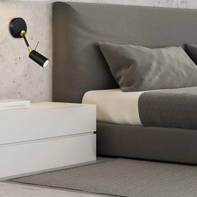 Spot de perete IRIS 1xGU10/MR11/40W/230V negru/auriu