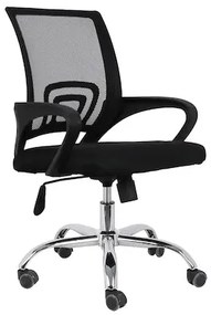 Scaun de birou JUNIOR, reglabil pe inaltime, Mesh, Negru