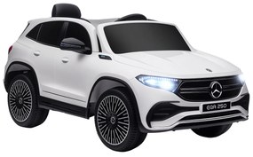 Mercedes-Benz EQA 12V Masinuta Electrica pentru Copii cu Baterie Portabila, cu Telecomanda, Muzica, Claxon, pentru 3-8 ani Alb HOMCOM | Aosom Romania