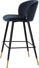 Scaun de bar design elegant LUX Volante, albastru 115734 HZ