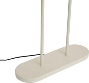 Lampă de podea bej cu abajur oval verde și interior auriu 50cm - Thijmen