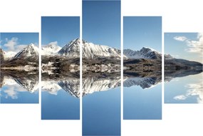 Tablou cu munți și reflectarea lor (150x105 cm)