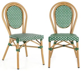 Montpellier GR, scaun din aluminiu, stivuibil,din sticlă, verde