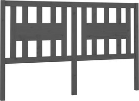 vidaXL Tăblie de pat, gri, 126x4x100 cm, lemn masiv de pin