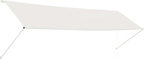 vidaXL Copertină retractabilă, crem, 400 x 150 cm