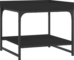 vidaXL Măsuță de cafea, negru, 49,5x49,5x45 cm, lemn prelucrat