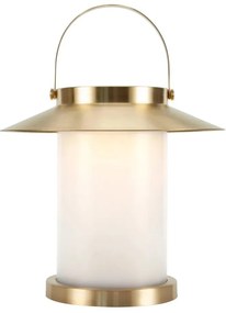 Lampa LED portabila pentru exterior solara cu baterii Temple To-Go 35 alama