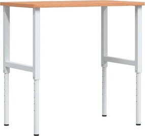 vidaXL Banc lucru 100x60x(71,5-98) cm lemn masiv fag, dreptunghiular