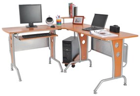 HomCom birou pe colt, cu suport pentru PC, 170x140x86,5 cm | AOSOM RO