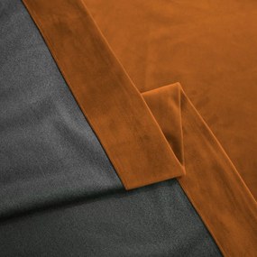 Set draperie din catifea blackout cu rejansa din bumbac tip fagure, Madison, densitate 700 g/ml, Bronze, 2 buc