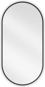 Mexen Loft oglindă de baie ovală 80 x 40 cm, ramă neagră - 9851-080-040-000-70