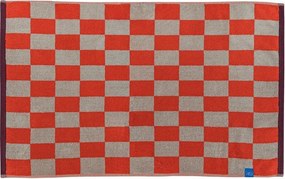 Covoraș de baie portocaliu/bej pentru duș din bumbac organic 50x80 cm Retro – Mette Ditmer Denmark