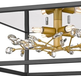 Plafonieră Zuma Line C0578-04A-B5TF SPRING 4xG9/33W/230V negru/auriu