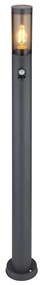 Lampă de exterior cu senzor Globo 3159SAS BOSTON 1xE27/15W/230V IP44 110 cm negru