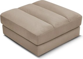 Taburet taupe cu tapițerie din catifea Sierra – Bobochic Paris