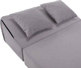 Saltea pliabilă/fotoliu extensibil, 2 in 1, gri deschis, PELOS
