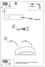 Aplică perete ATENA 1xE27/60W/230V alb