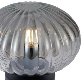 Lampă de masă de design neagră cu sticlă fumurie - Mochi