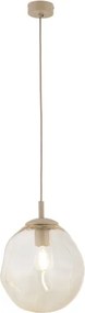 Brilagi - Lustră suspendată cu cablu VULCANO 1xE27/15W/230V bej/bej fumuriu