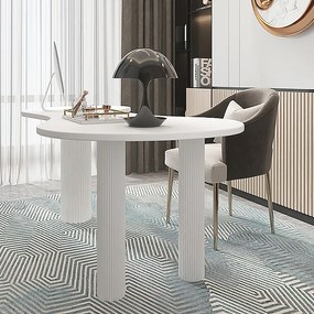 Birou curbat în stil japii alb DEPRIMO 43714 by Deprimo