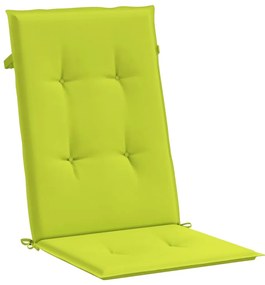 Perne pentru scaun de gradina, 2 buc., verde aprins 120x50x3 cm 2, verde aprins, 120 x 50 x 3 cm