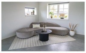 Măsuță de cafea maro închis rotundă cu aspect de lemn de plop ø 80 cm Boavista – House Nordic