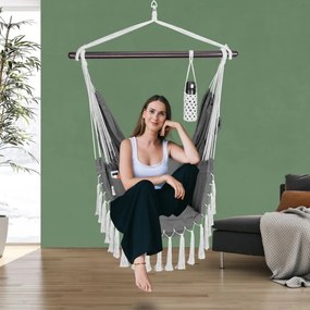 Deuba Scaun suspendat gri inchis -170x100x150cm