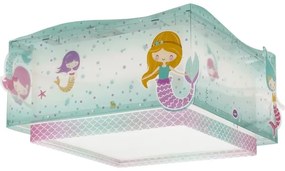 Plafonieră pentru copii MERMAIDS 2xE27/60W/230V Dalber 63446
