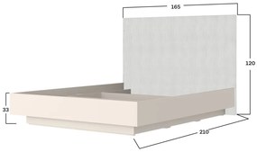 Dormitor cu Riflaje, Monaco, Pat Tapitat cu somiera rabatabila, Dulap 3 Usi 2 Sertare, 2 Noptiere, Comoda 1 Usa 3 Sertare, Casmir