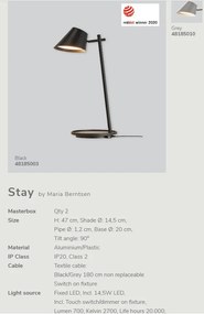 Lampa de masa LED multifunctionala Stay negru 48185003 DFTP