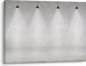 Tablou - Perete de beton cu lumini (70x50 cm)