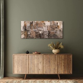 Tablou - Abstract, nuanțe maro (120x50 cm)