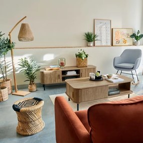 Lampadar Atmosphera PALM 1xE27/60W/230V bambus/cânepă