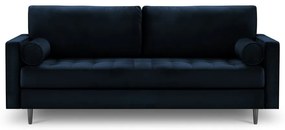 Canapea din catifea Milo Casa Santo, 219 cm, albastru