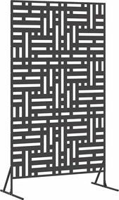 vidaXL Ecran de intimitate Negru 100 x 50 x 180 cm Oțel