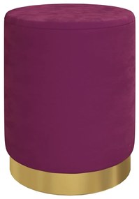 Taburet de depozitare rotund, violet, catifea 1, Violet, Catifea