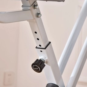 HOMCOM Bicicletă Pliabilă Soozier, 5 Pozitii Reglabile, 8 Nivele Rezistență Magnetică, 43x97x109 cm, Roşu | Aosom Romania