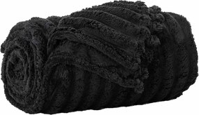 vidaXL Pătura de aruncat Negru 200 x 150 cm Molton