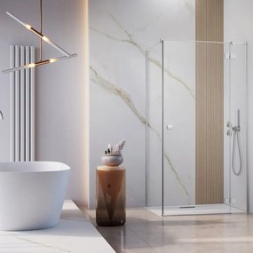 Cabina de dus dreptunghiulara cu usa batanta Radaway Essenza KDJ 110x70 cm crom-transparent dreapta