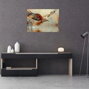 Tablou pe sticlă - Pasăre de pradă (70x50 cm)